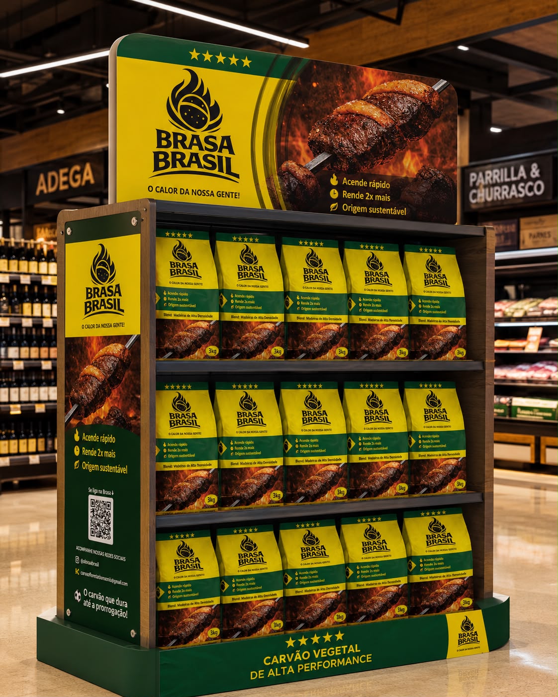 Display Brasa Brasil no ponto de venda